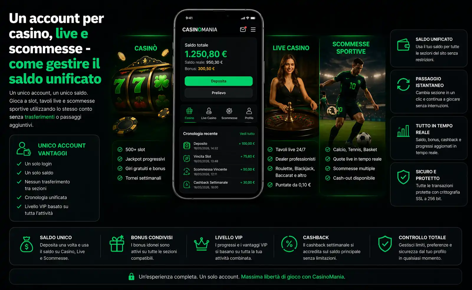 Un account per casino